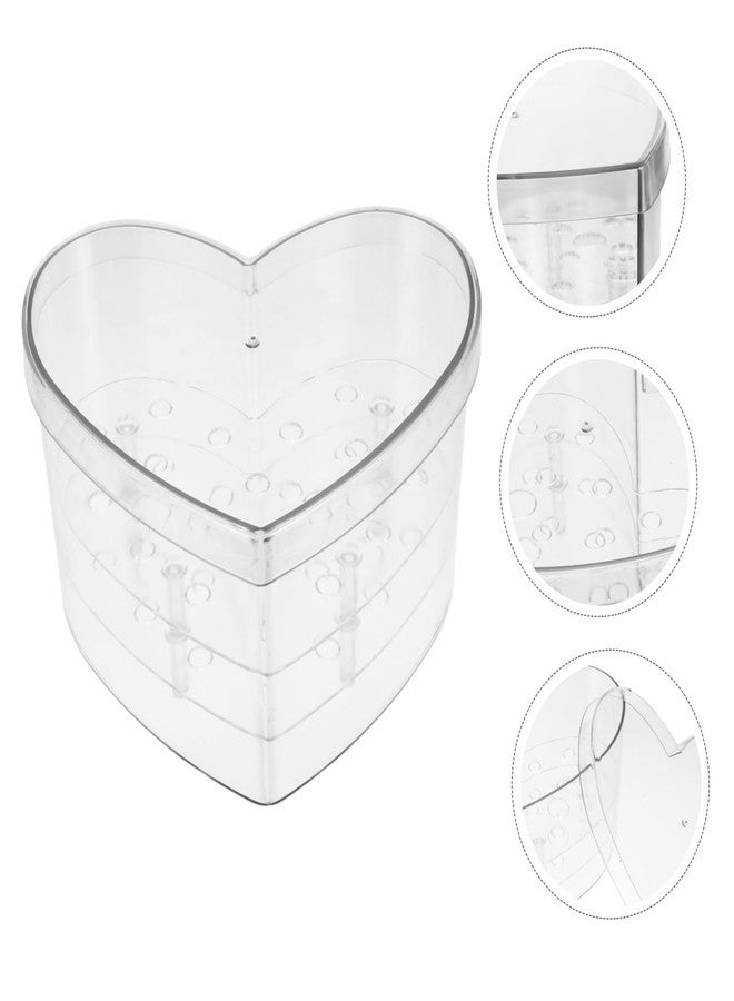 TOPPERFUN Clear Acrylic Heart-Shaped Flower Box for Floral Arrangements Small Transparent Decorative Case for Weddings Birthdays and Special Occasions - Image 5